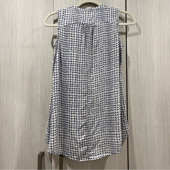 Edme & Esyllte for Anthropologie Navy Gingham Pintucked Blouse – Size 6 - Picture 2 of 10